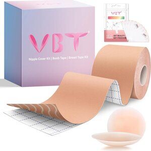 VBT Boob Tape - Breast Lift Tape, Body Tape for Breast Lift (3-inch, Nude)3 Pack